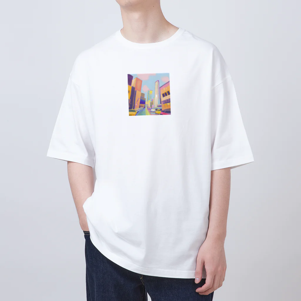 origami_11の街並み Oversized T-Shirt