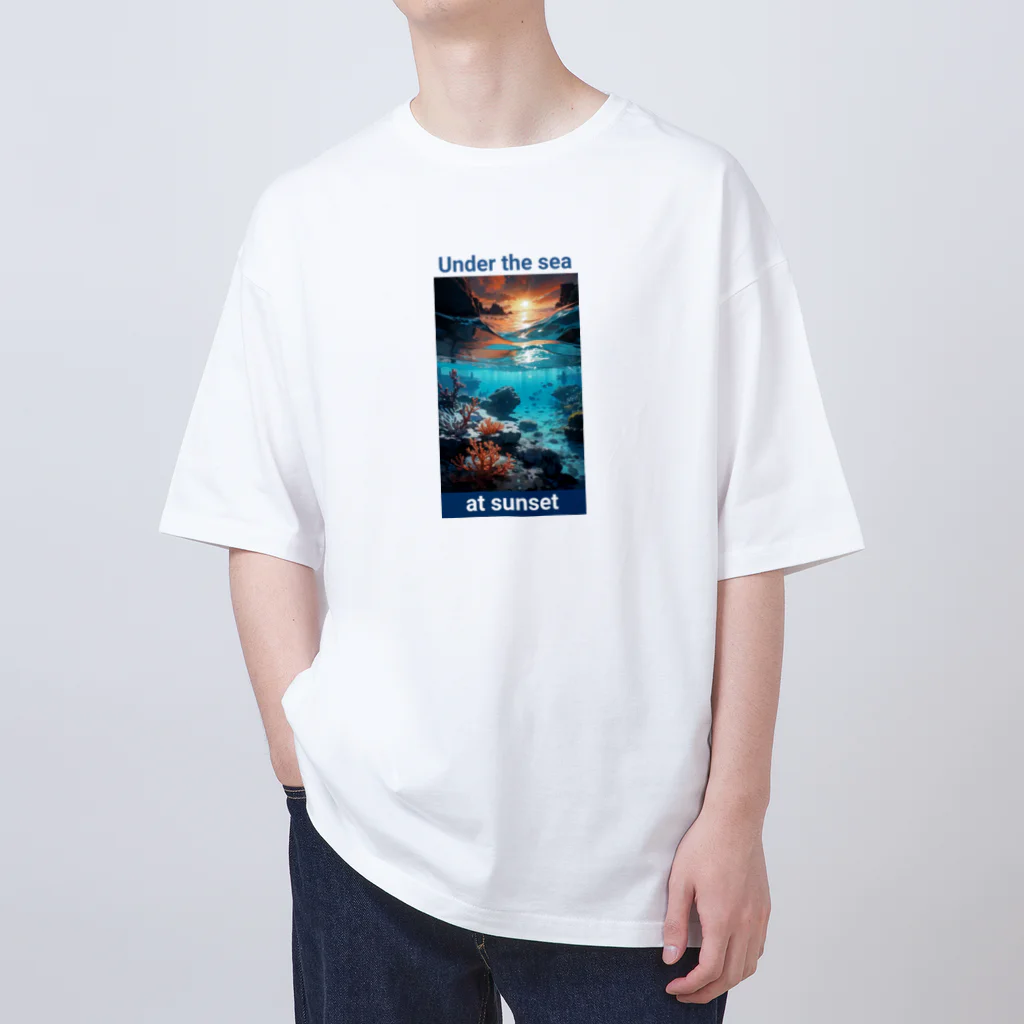 kazu_gの夕暮れの海の底！Under the SEA at sunset オーバーサイズTシャツ