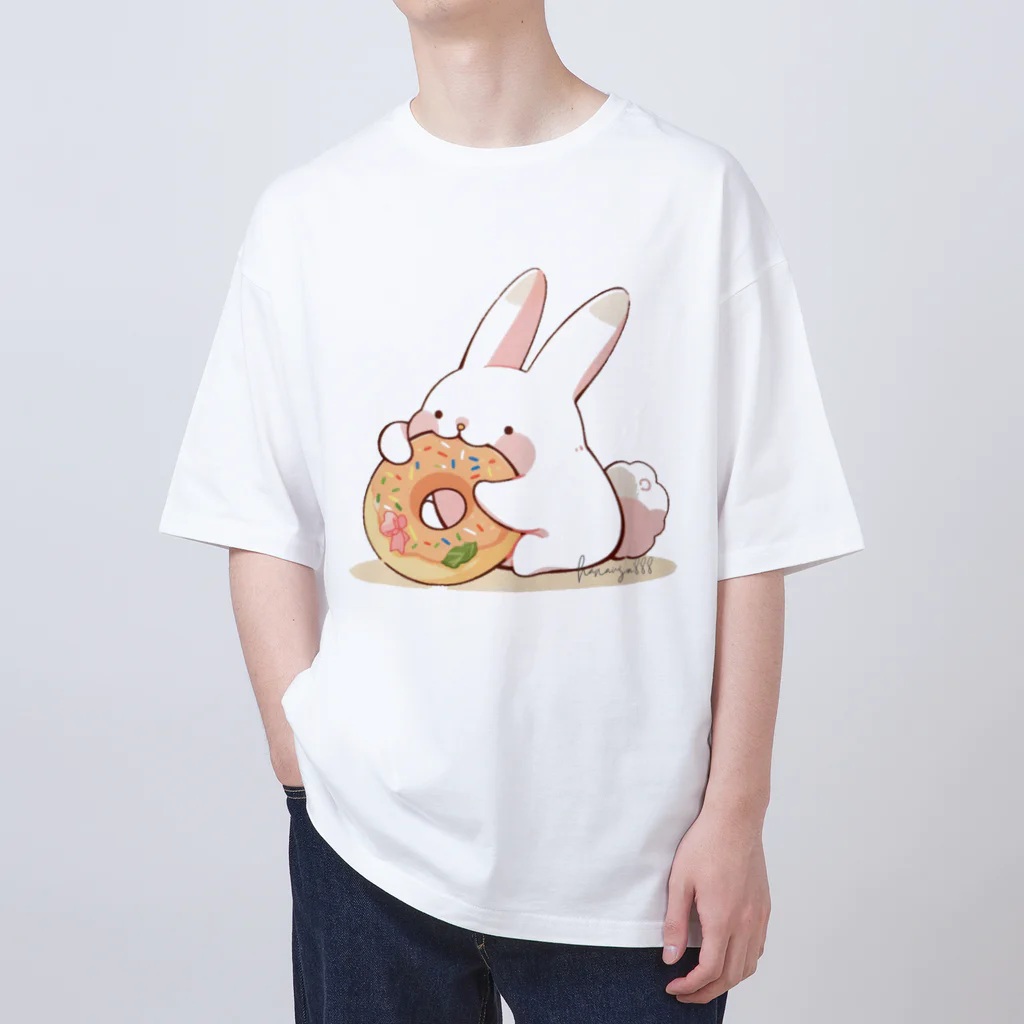 🌸hanausa🐰のうさぎとドーナツ２ オーバーサイズTシャツ