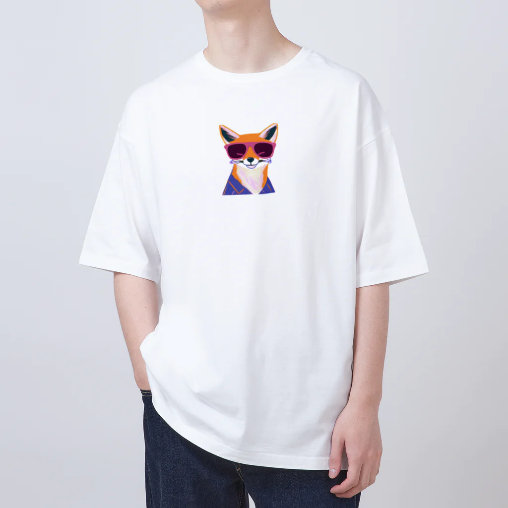 JohnnyのFashionable Fox オーバーサイズTシャツ