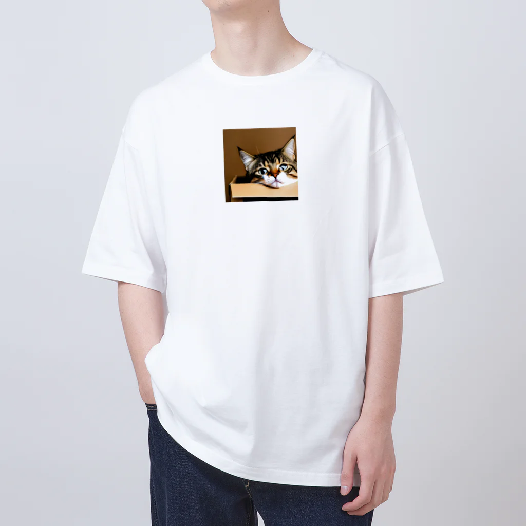 チェリオの箱に入った可愛い猫 Oversized T-Shirt