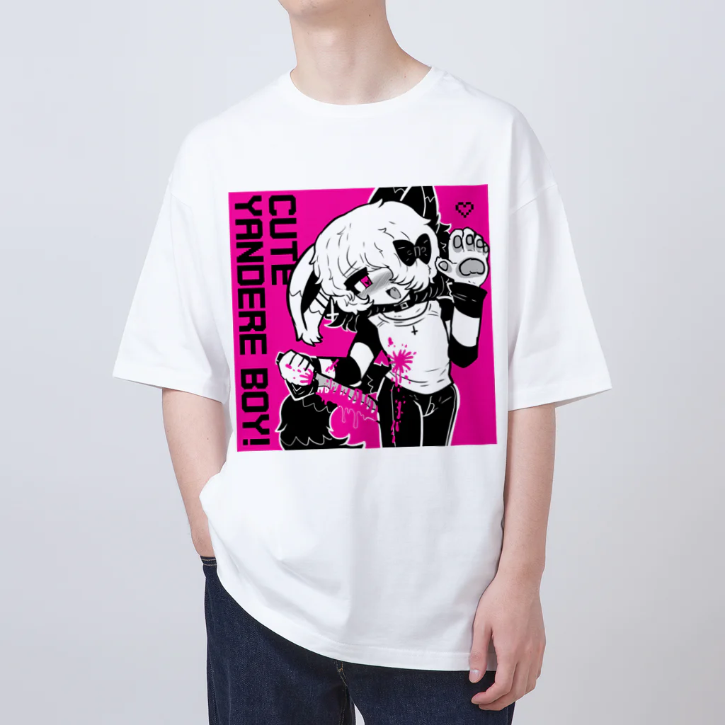 ムラサキゲジゲジのオンラインショップのきずな CUTE YANDERE BOY!  オーバーサイズTシャツ