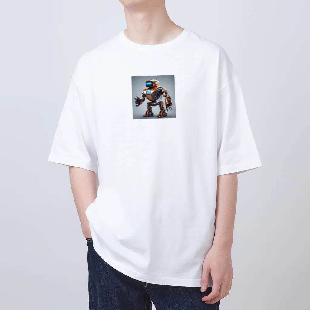 summerのショップのかっこいいロボットのイラストグッズ Oversized T-Shirt