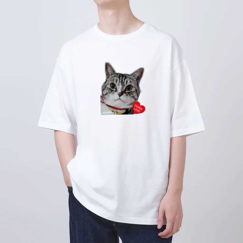 😽クッキーちゃんのショップ🐾のクッキーくんのLOVE2❤ オーバーサイズTシャツ