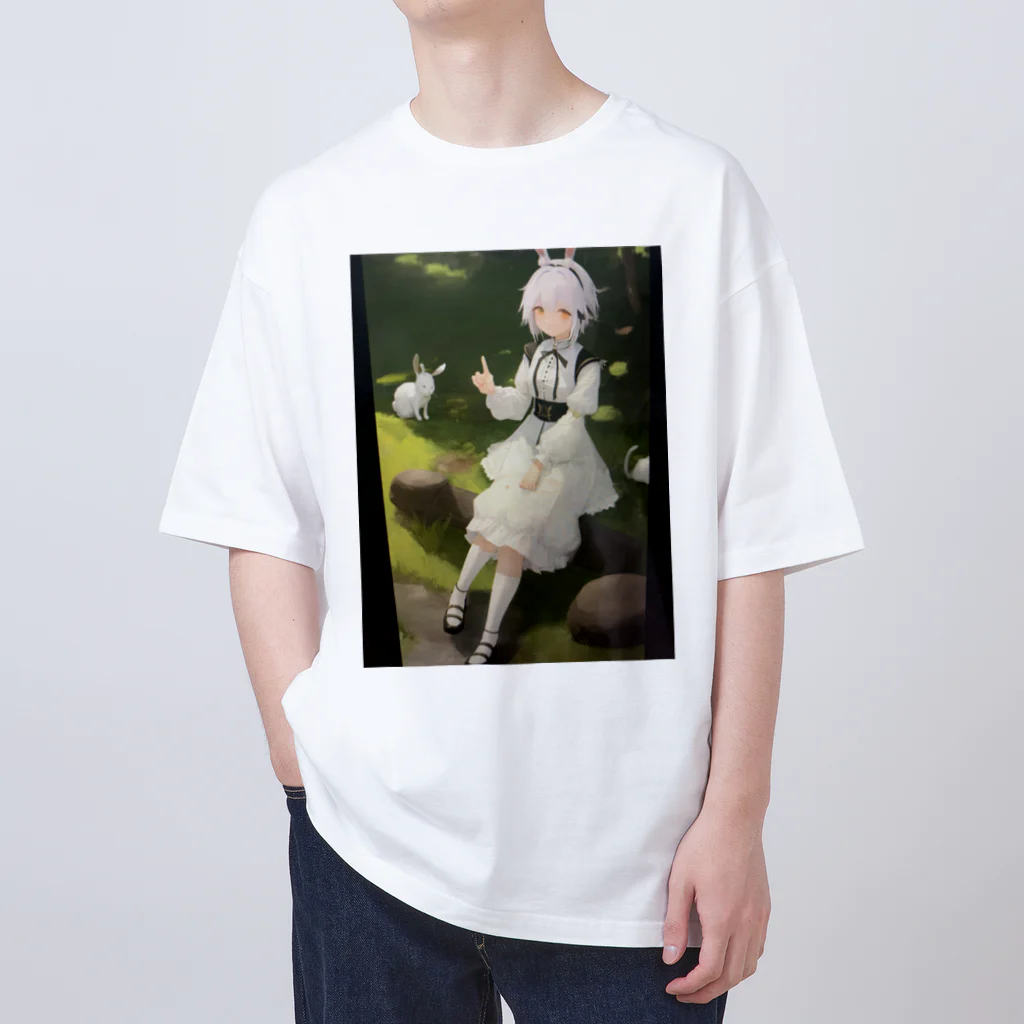 mamichin1122のウサ耳少女 オーバーサイズTシャツ