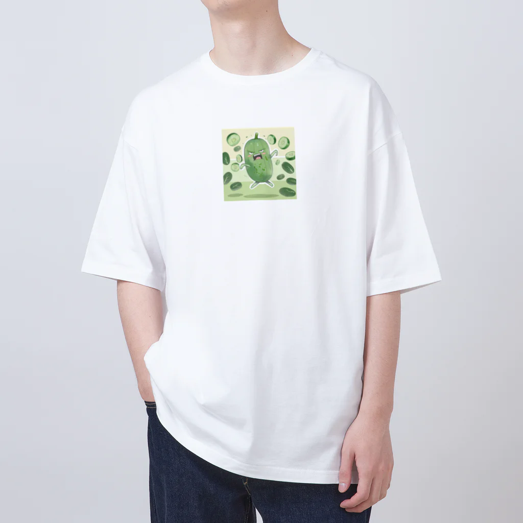 takanori5のアングリーダンシングキューカンバー Oversized T-Shirt