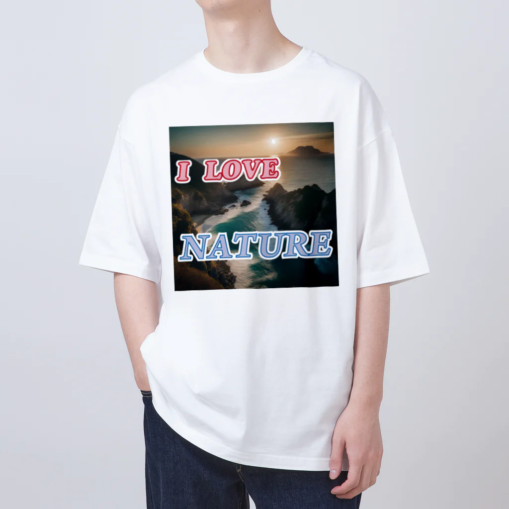 wataru-ingのI LOVE NATURE Oversized T-Shirt