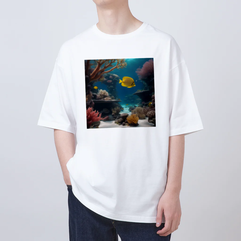 DapperMixの魚の楽園、海底の宝グッズ オーバーサイズTシャツ