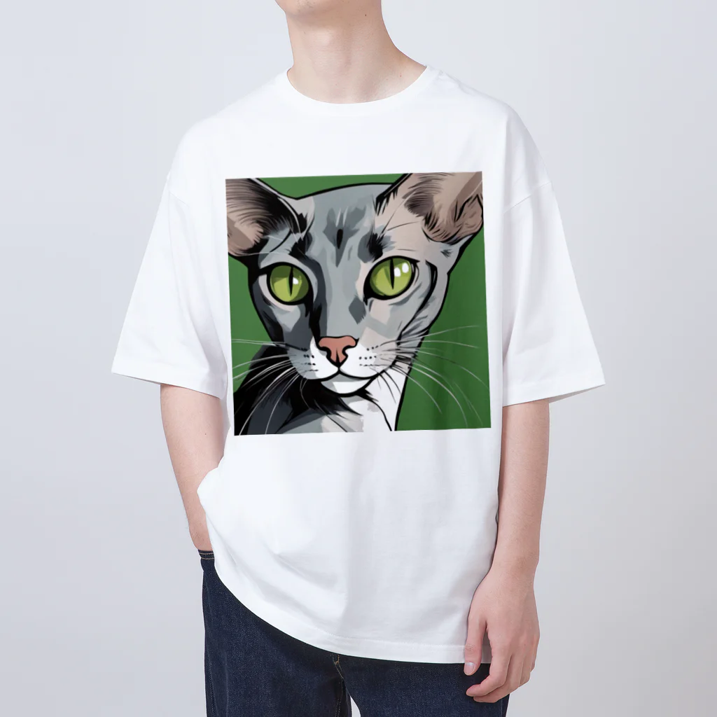 hakushopのオリエンタルショートヘア（猫） Oversized T-Shirt