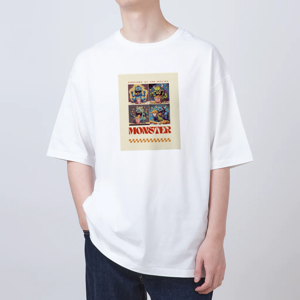 AI_kotohaのポップコーンモンスター Oversized T-Shirt