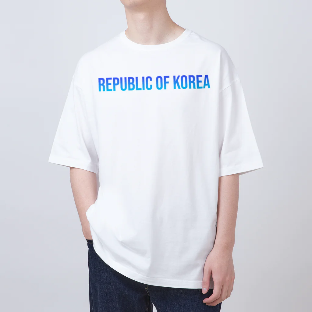 ON NOtEの韓国 ロゴブルー Oversized T-Shirt