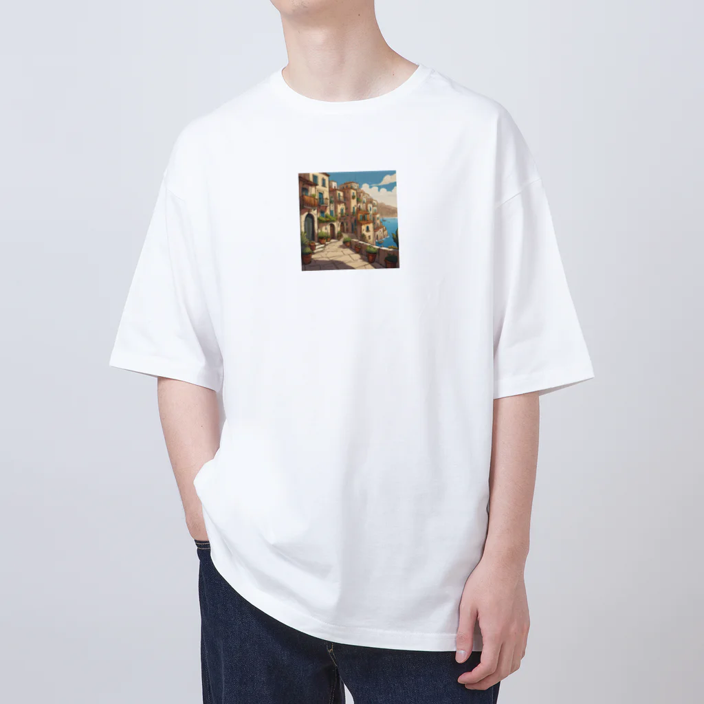 nene-sukeの地中海の町並み Oversized T-Shirt