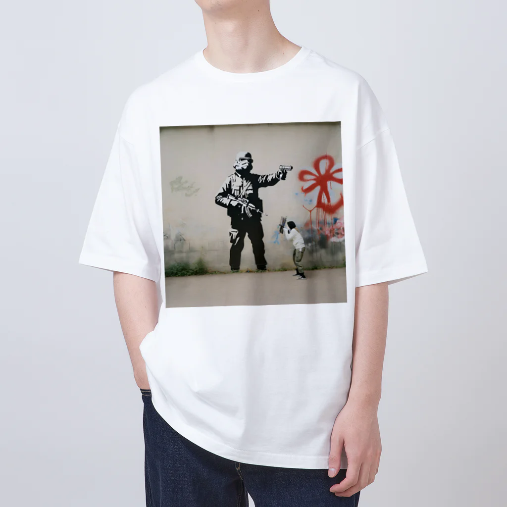 むぎライアンの戦争と平和 Oversized T-Shirt