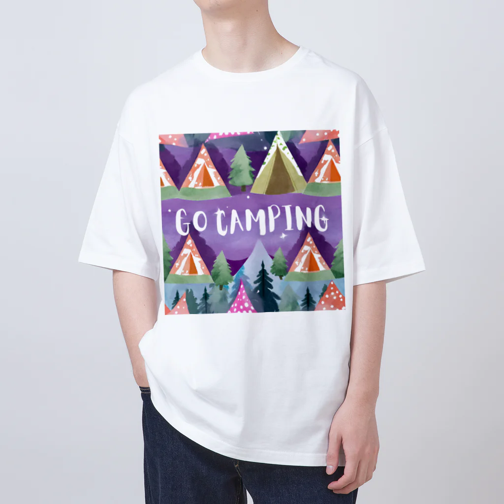 Rico294のカラフルテントでGO CAMPING オーバーサイズTシャツ