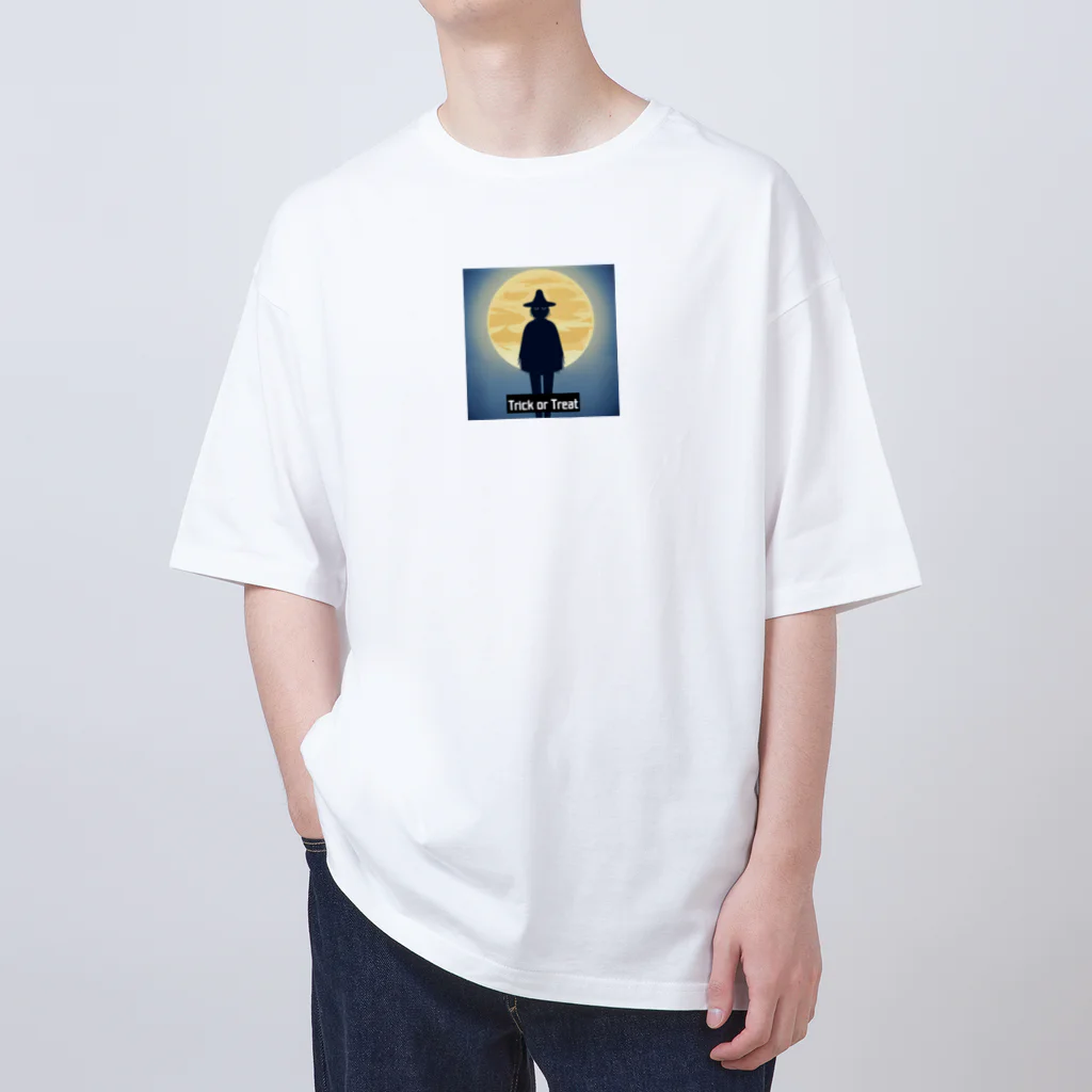 sam-chの満月と男（ハロウィン用） Oversized T-Shirt