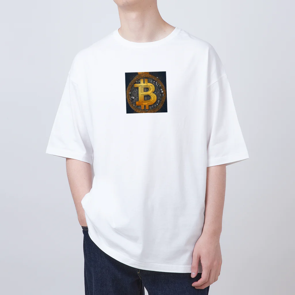 ビットのビットコインアート Oversized T-Shirt