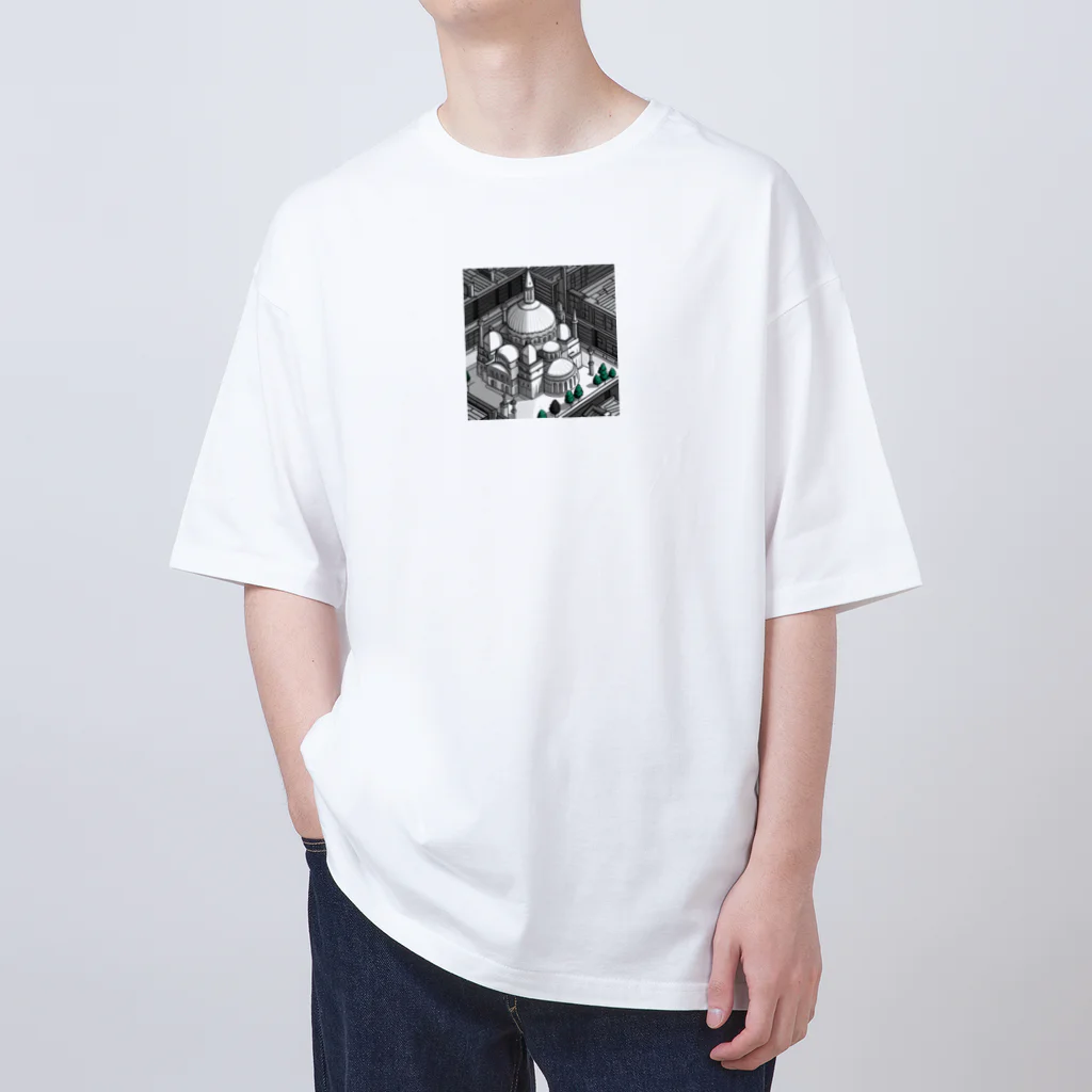 YoMiTの有名な観光スポットイメージ画像：イスタンブールのアヤソフィア（トルコ） Oversized T-Shirt