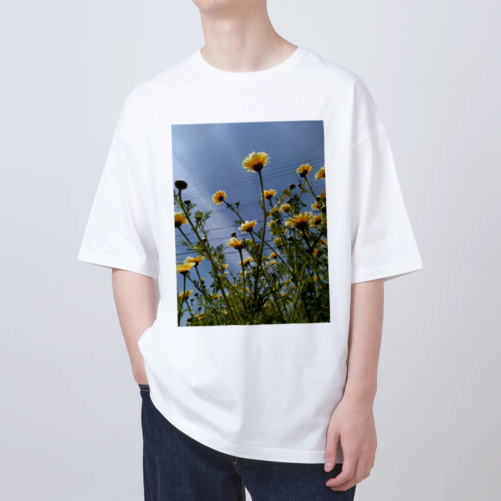 MMの黄色い春菊の花 オーバーサイズTシャツ