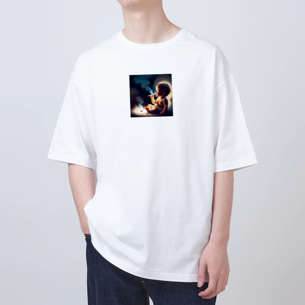 Baby smokerのBabyくん Oversized T-Shirt