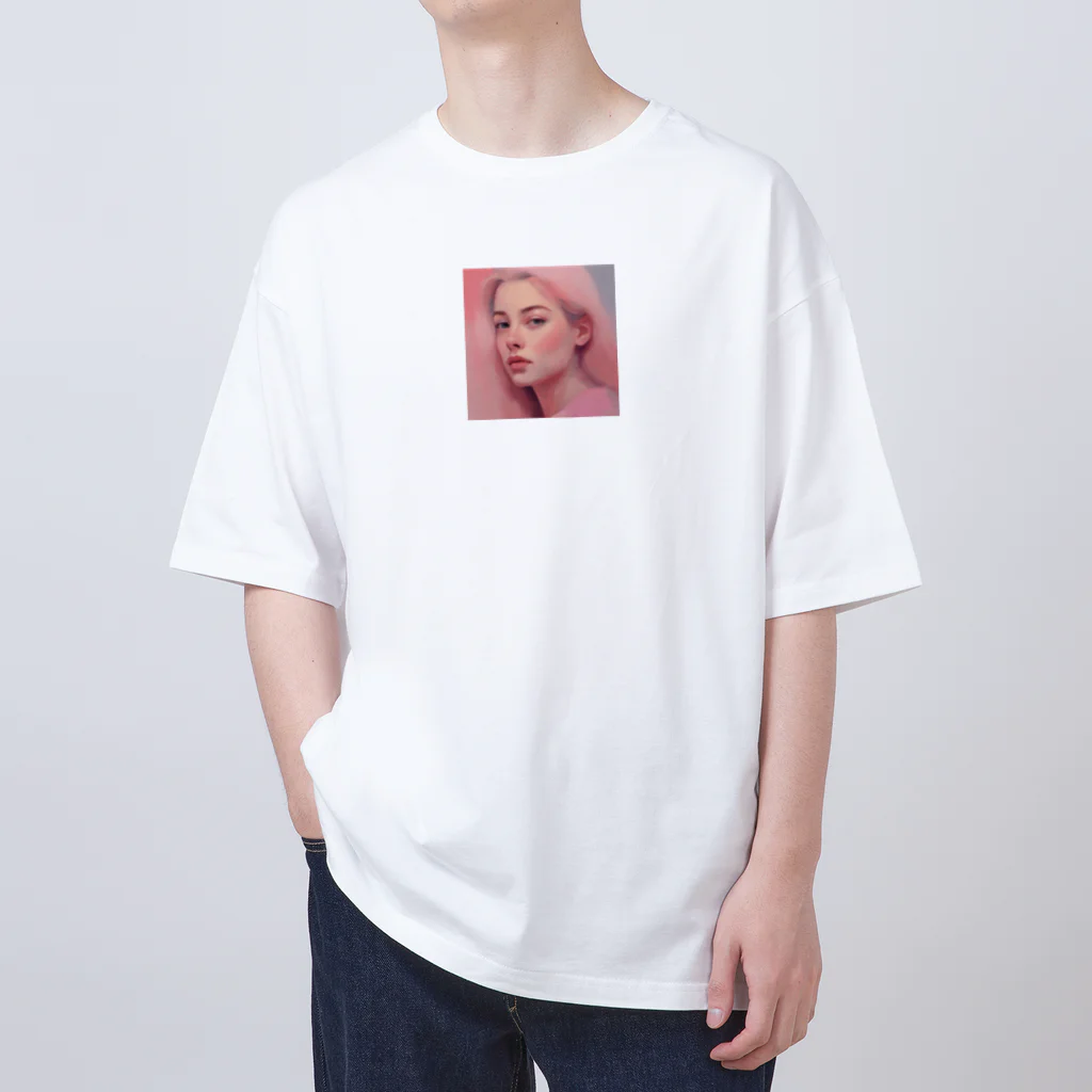 k-famのピンクのチーク美女 Oversized T-Shirt