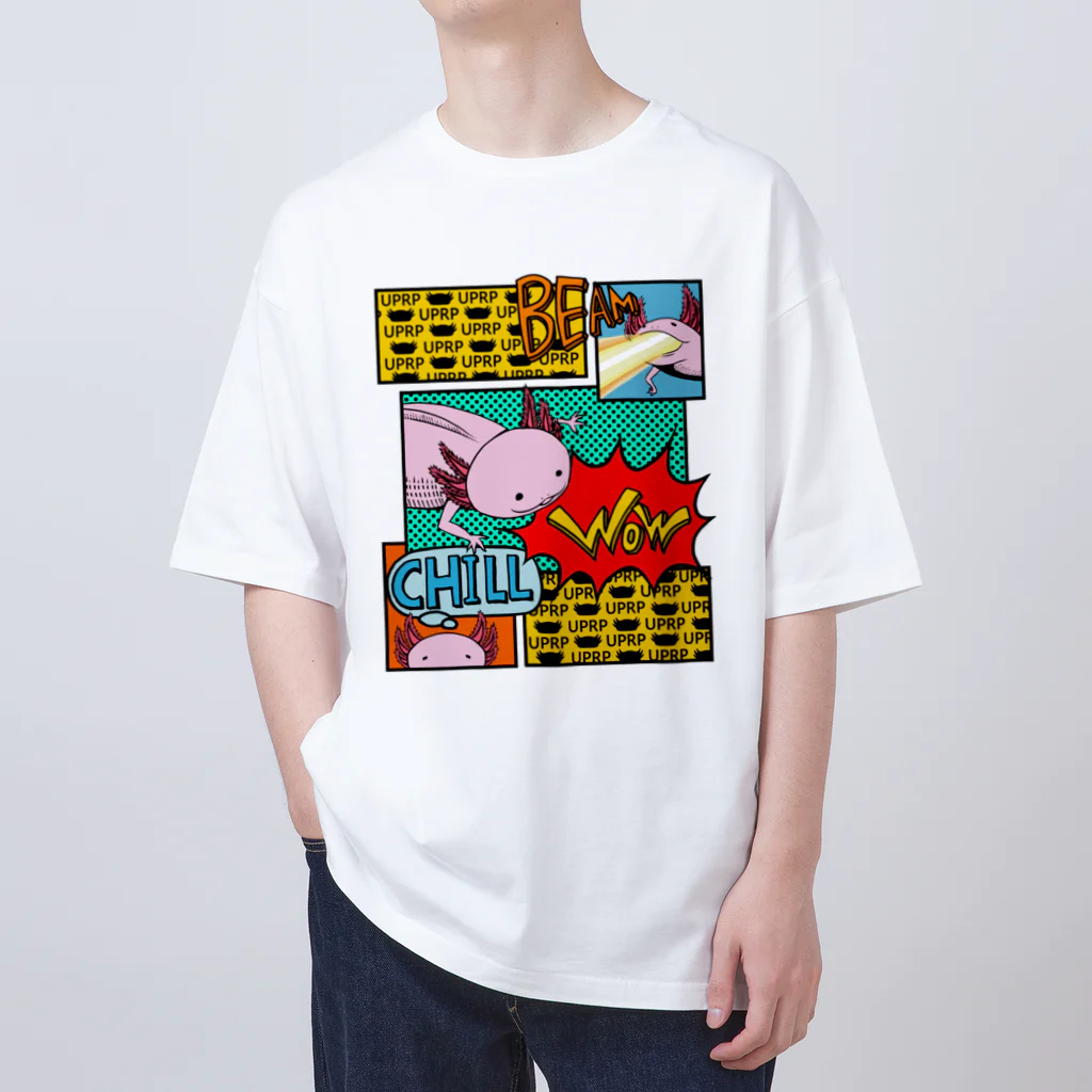 めいぷる工房メキシコサラマンダー支店のアメコミ風サラマンダー オーバーサイズTシャツ