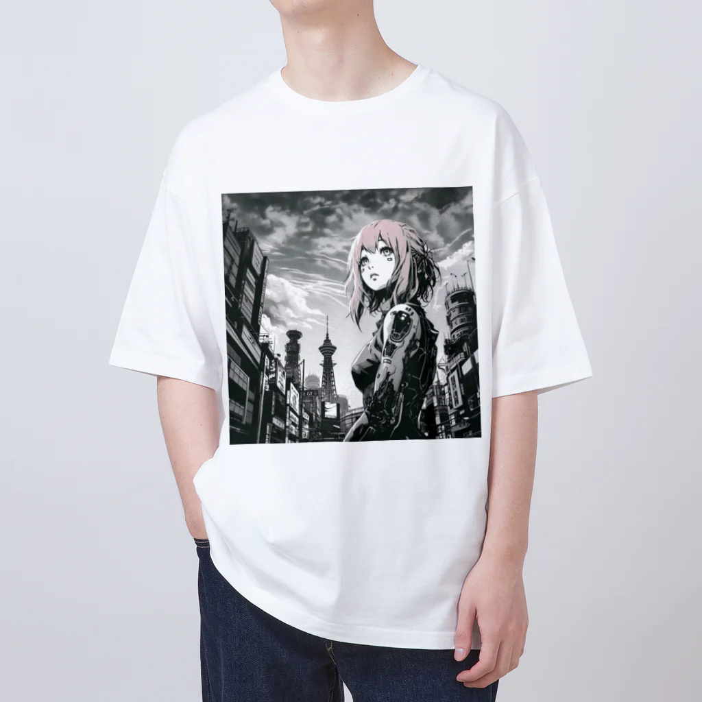 AIイラスト工房のCyberpunk_002 Osaka girl Oversized T-Shirt