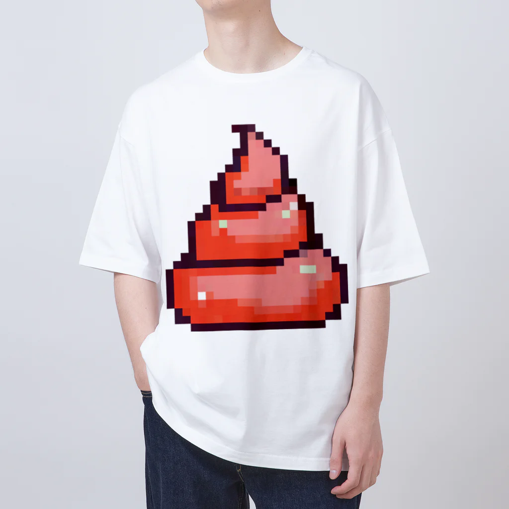 Pixel Poopのうんち（レッド）| Poop (Red) Oversized T-Shirt