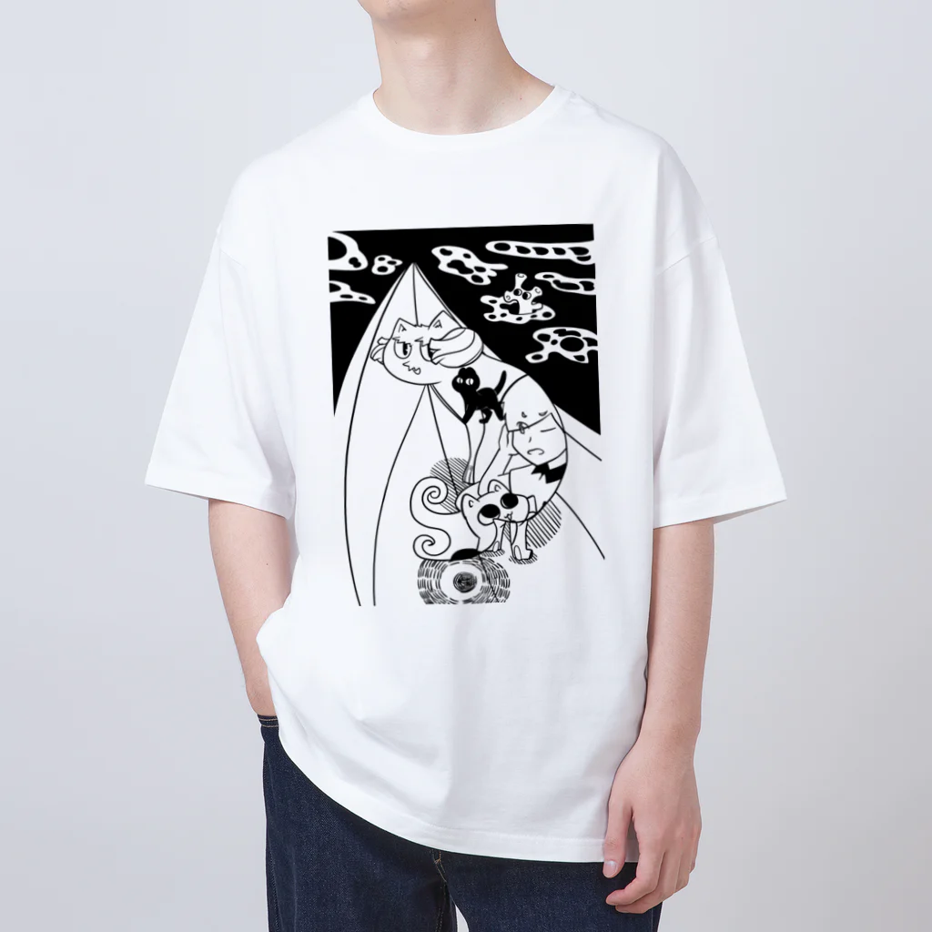 Animaru639のThe and of Cats-004 オーバーサイズTシャツ