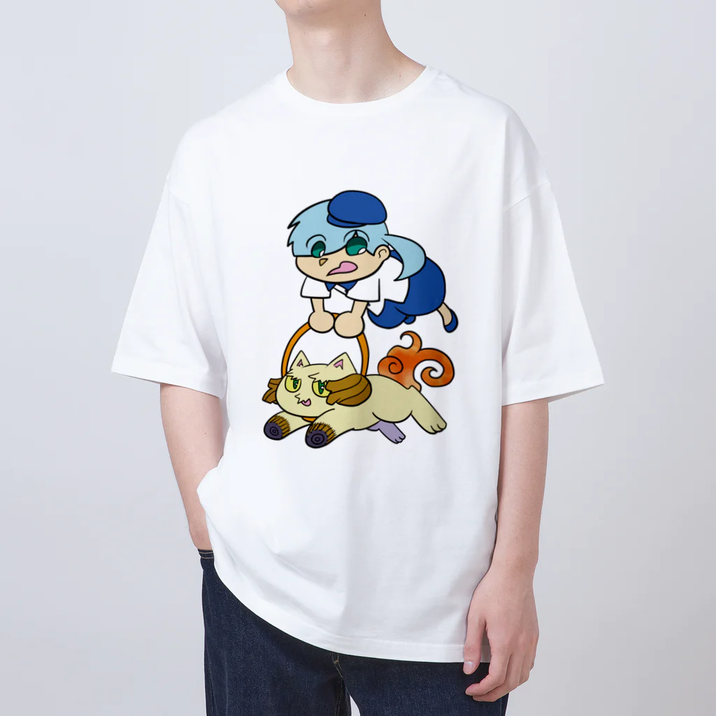 Animaru639のThe Land of Cats-002 オーバーサイズTシャツ