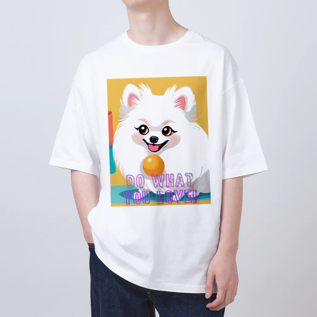 Pom-Dog'sの清楚系白ポメ　ポメ子 Oversized T-Shirt