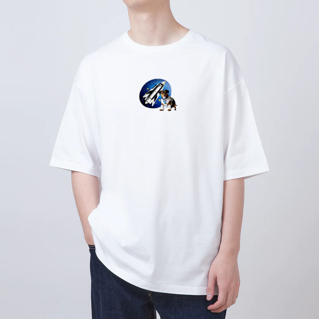 フルヤの宇宙開拓だワン！（先ずは、宇宙ゴミの清掃からね💕） オーバーサイズTシャツ