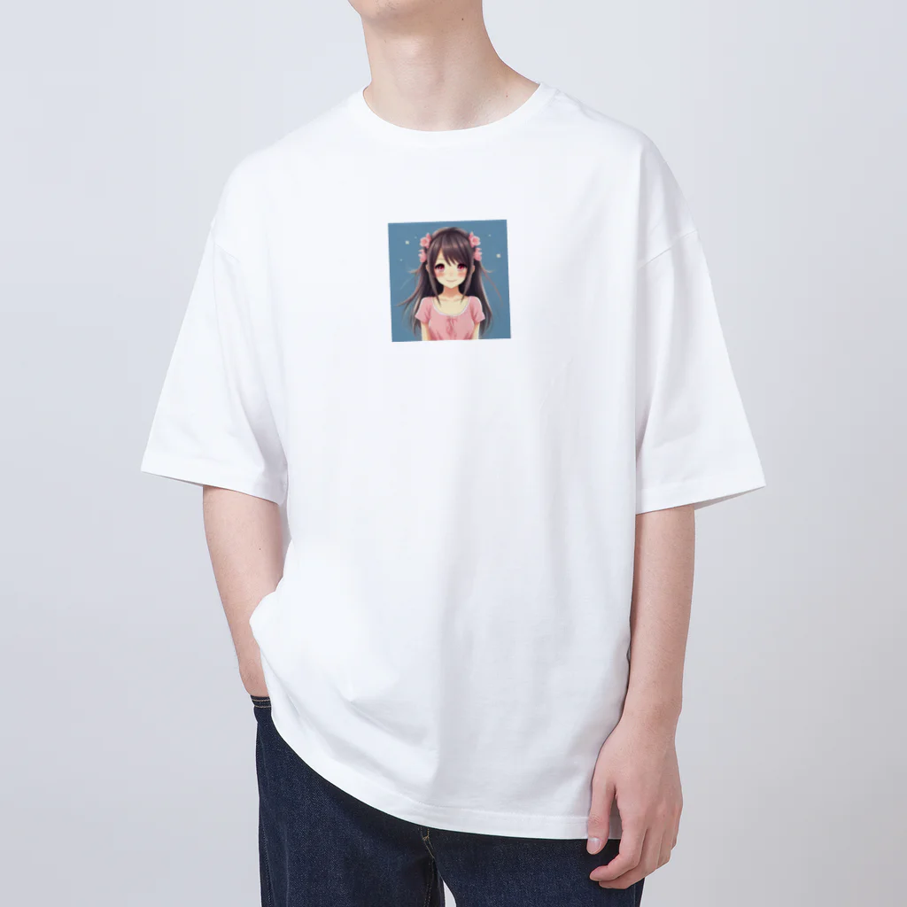 KSK SHOPの可愛い美少女イラスト Oversized T-Shirt