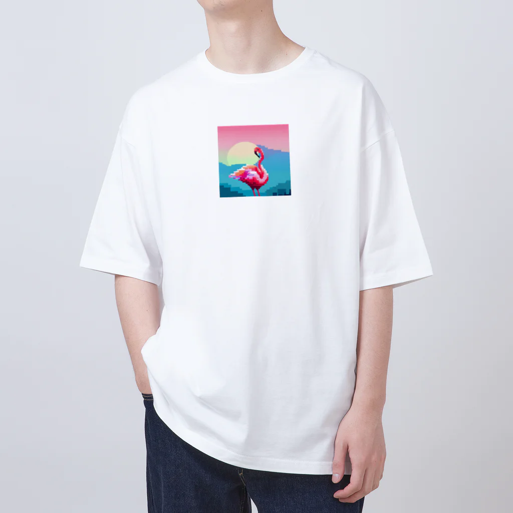 フリーダムの夕暮れに舞うピンクの優雅 Oversized T-Shirt