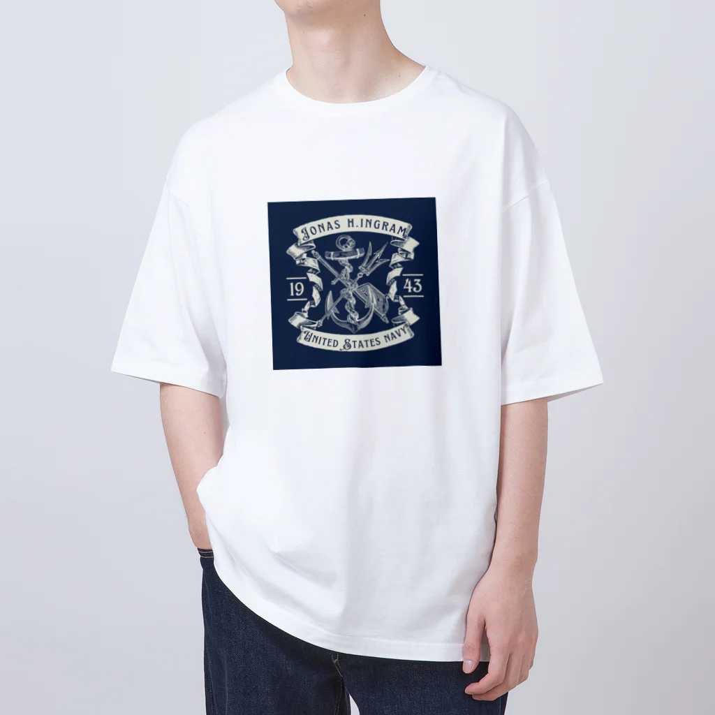 kokohorewanwanのUS navy Oversized T-Shirt