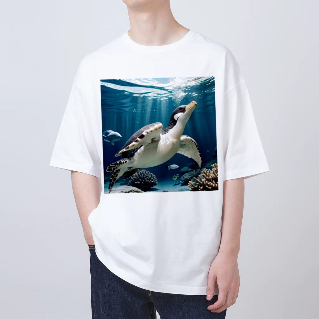 人魚の夢のペンガメ Oversized T-Shirt