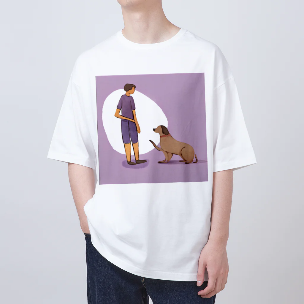 musashi-5の犬と人間 Oversized T-Shirt