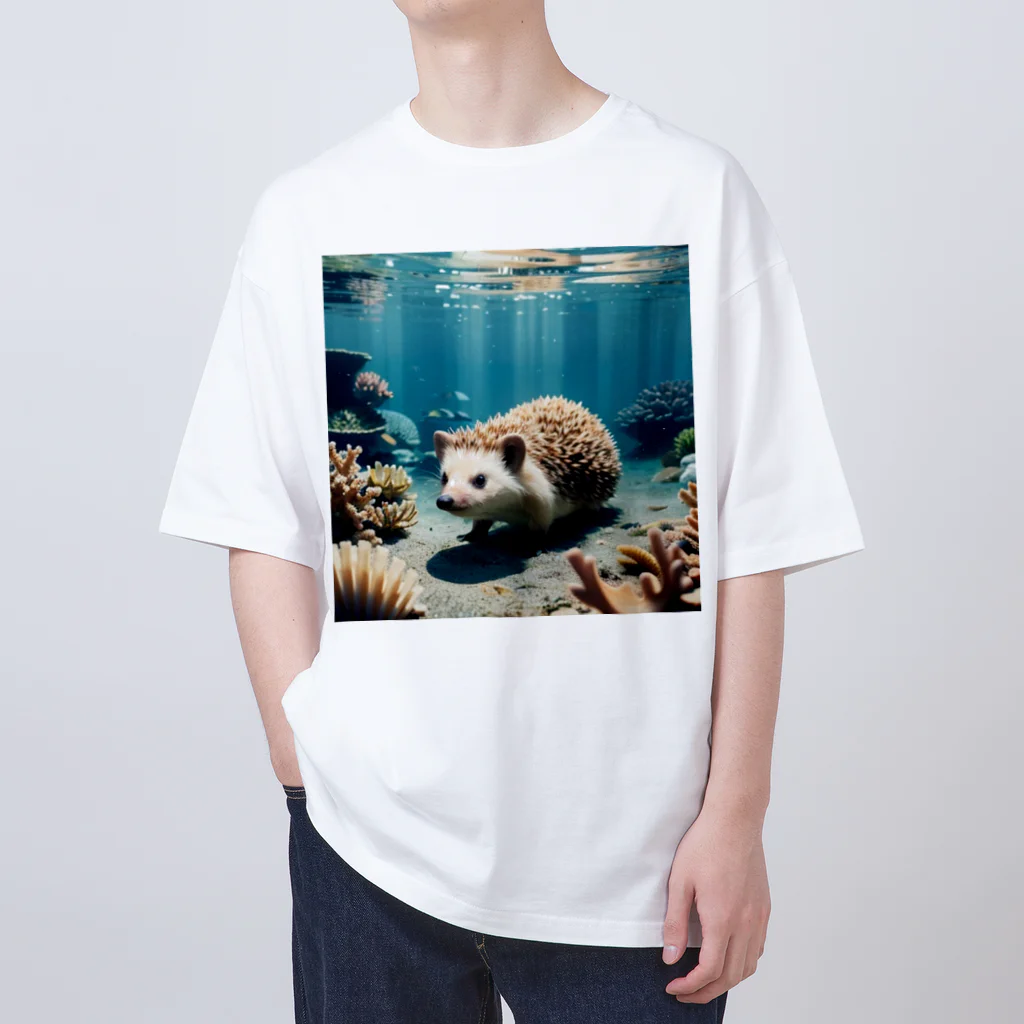 人魚の夢のサンゴハリネズミ Oversized T-Shirt