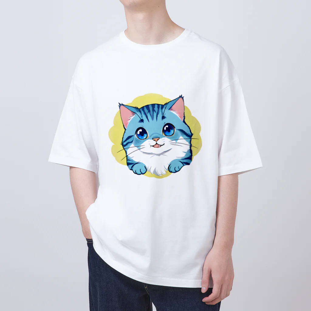 こひさま ショップ - 陽だまりの笑顔のねこのふわふわ オーバーサイズTシャツ