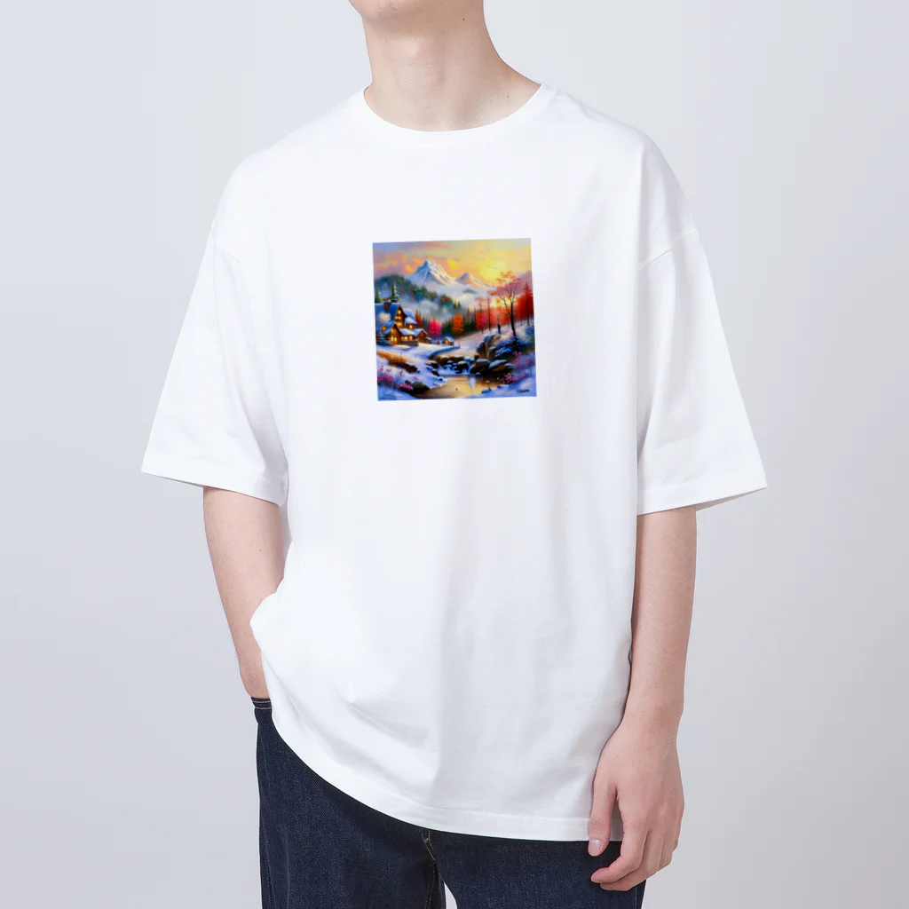 P.H.C（pink house candy）の幻想的な雪景色のグッズ Oversized T-Shirt