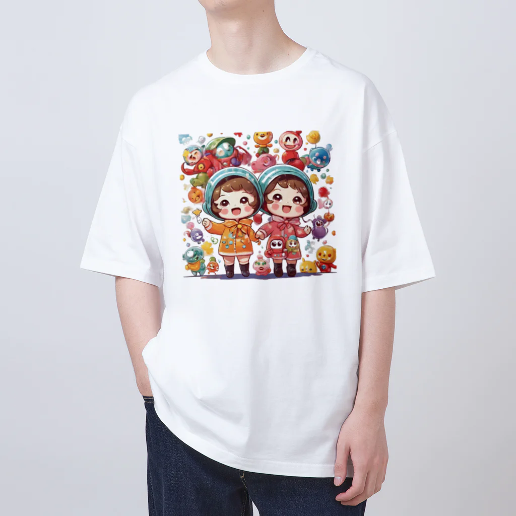 オットサンのかわいい双子 オーバーサイズTシャツ