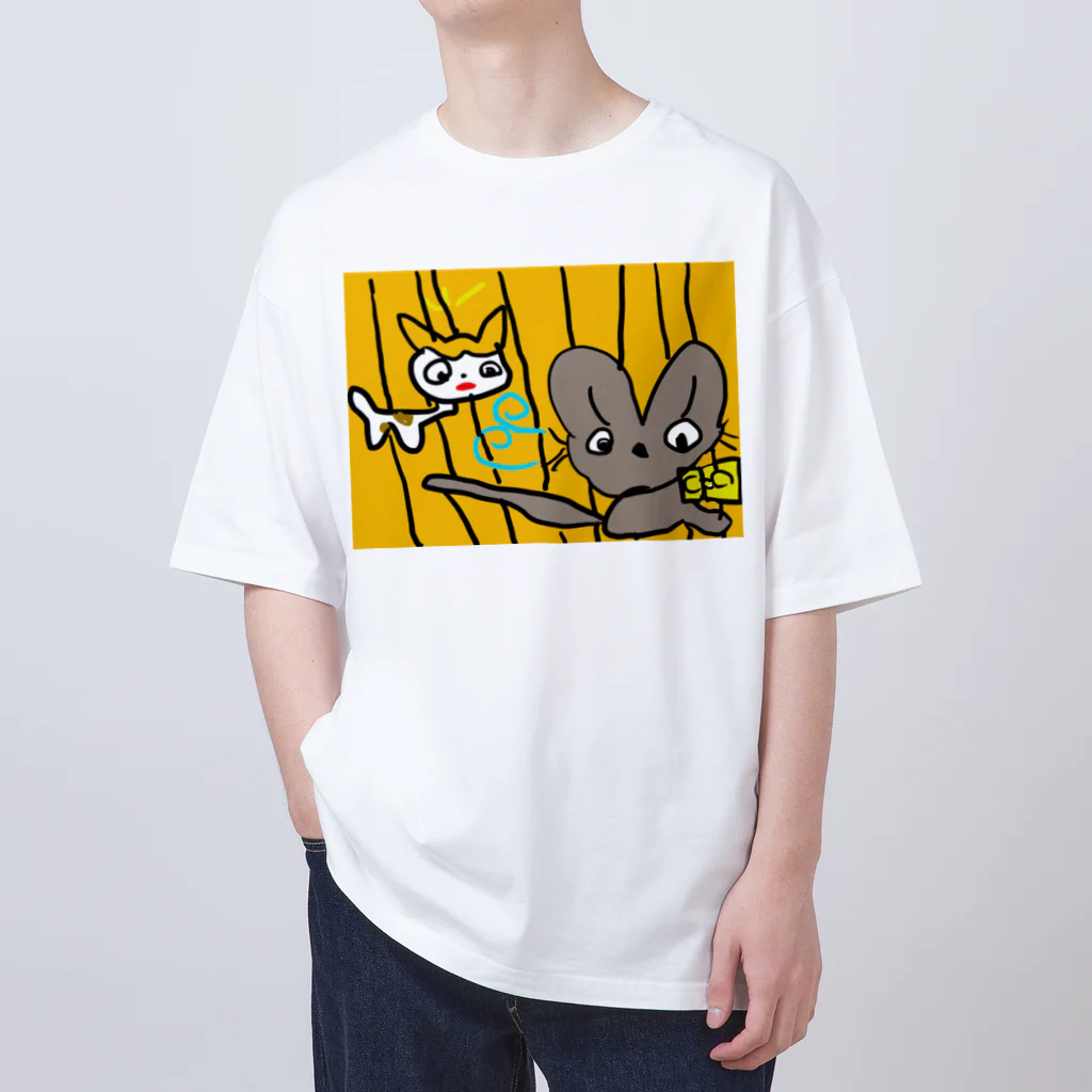 penguin-penpenのねこ＆ねずみ オーバーサイズTシャツ