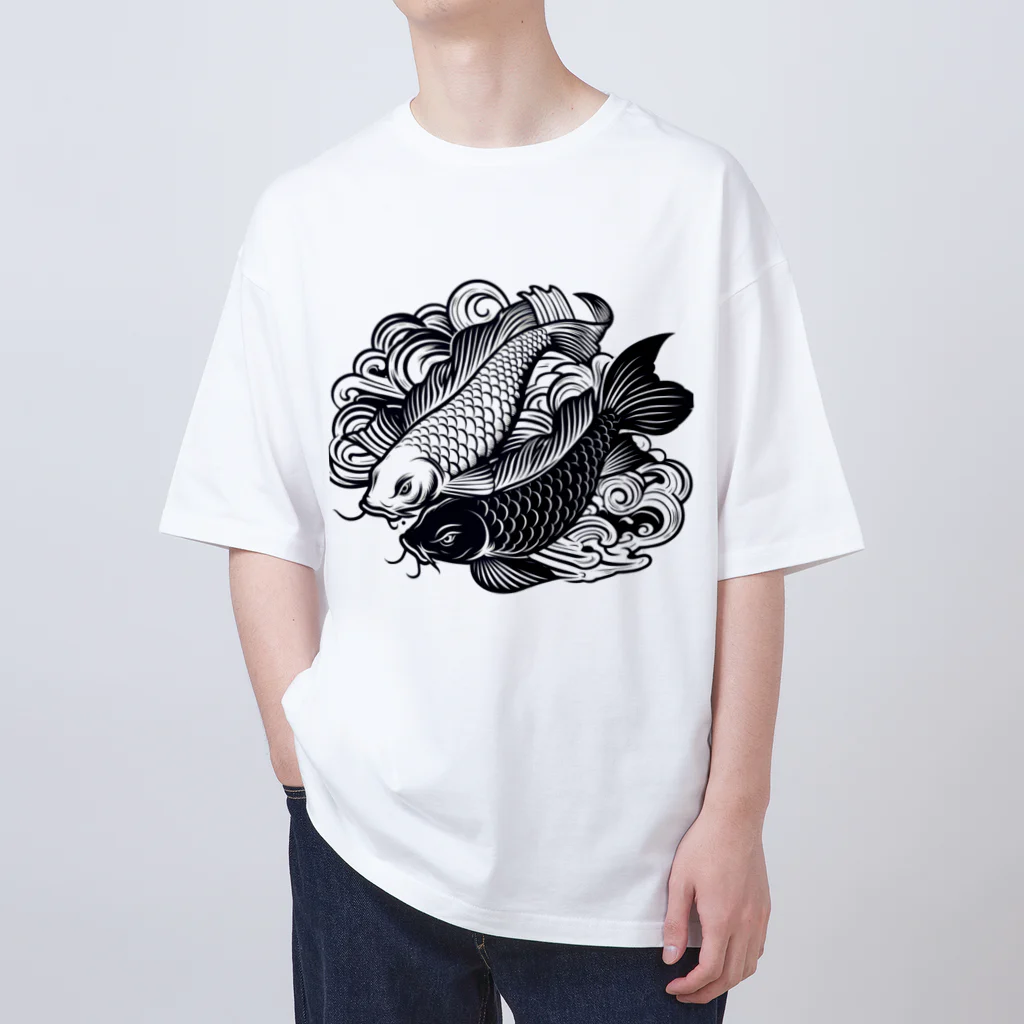 SADOM graphicsの二匹の鯉 Oversized T-Shirt