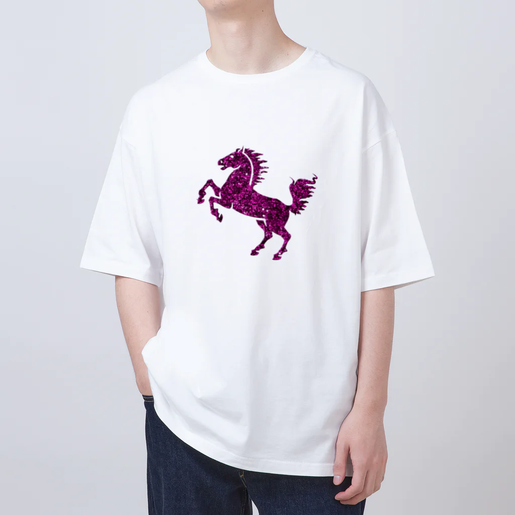 mumusの馬　sequinspink オーバーサイズTシャツ