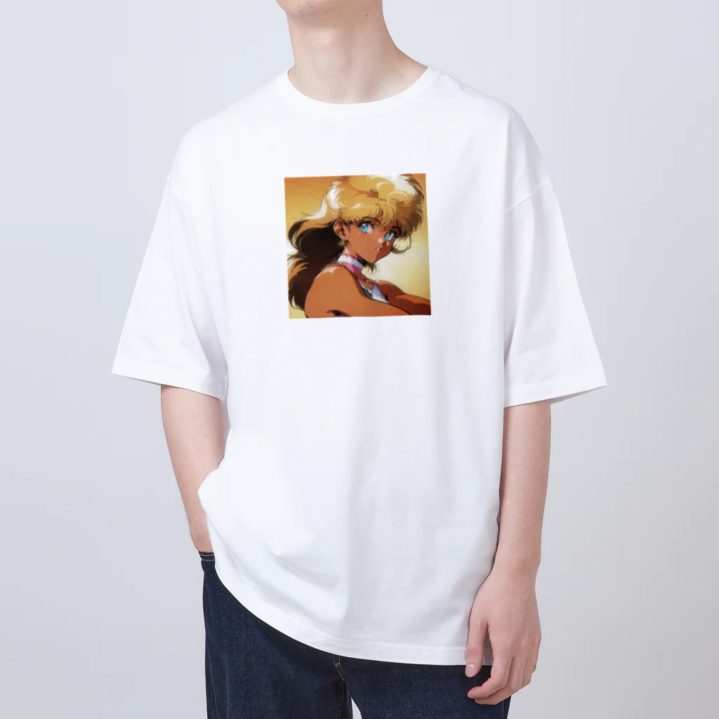 monmoruの1980s ロングヘアーギャル Oversized T-Shirt