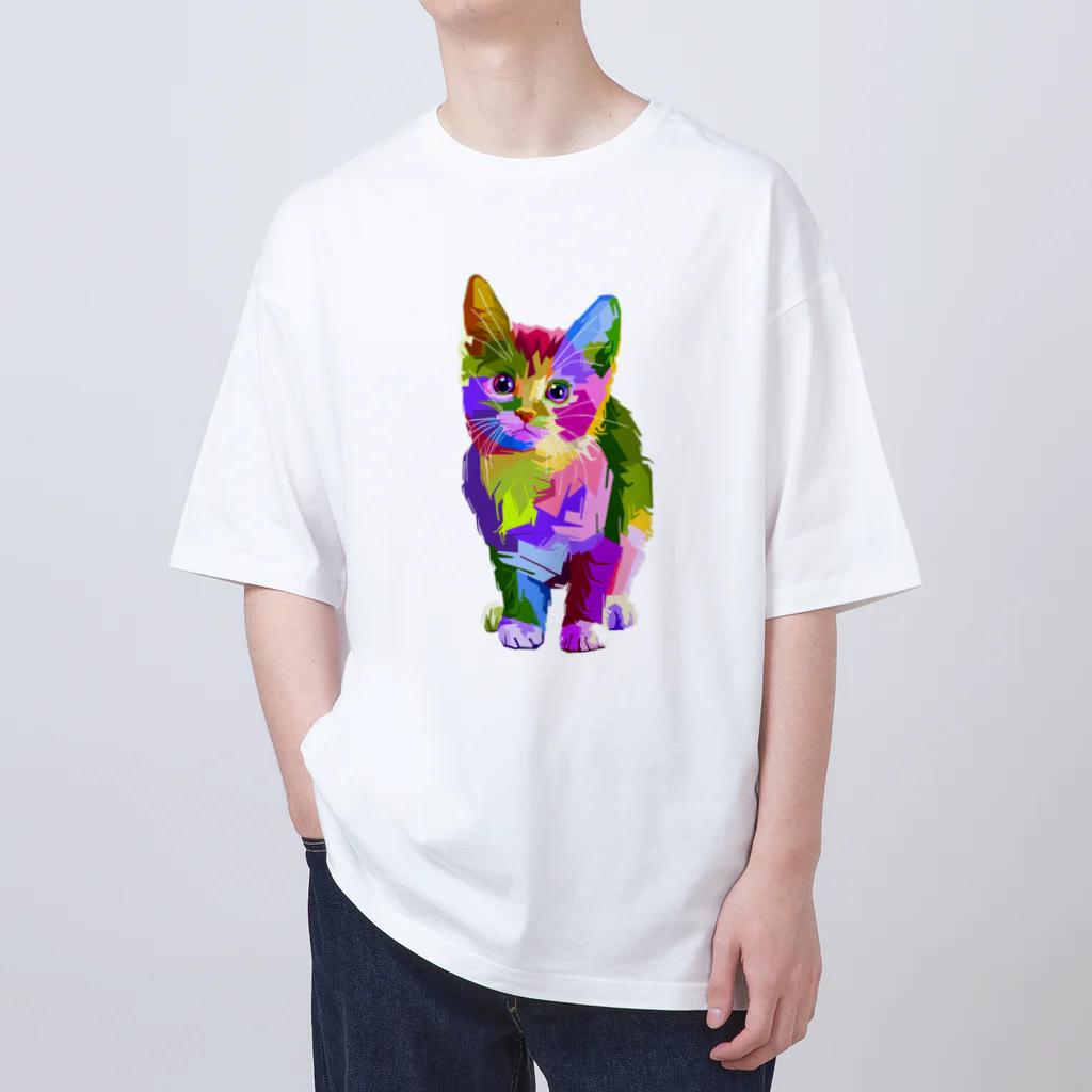 フリーウェイ(株式会社)の猫のイラストグッズ Oversized T-Shirt