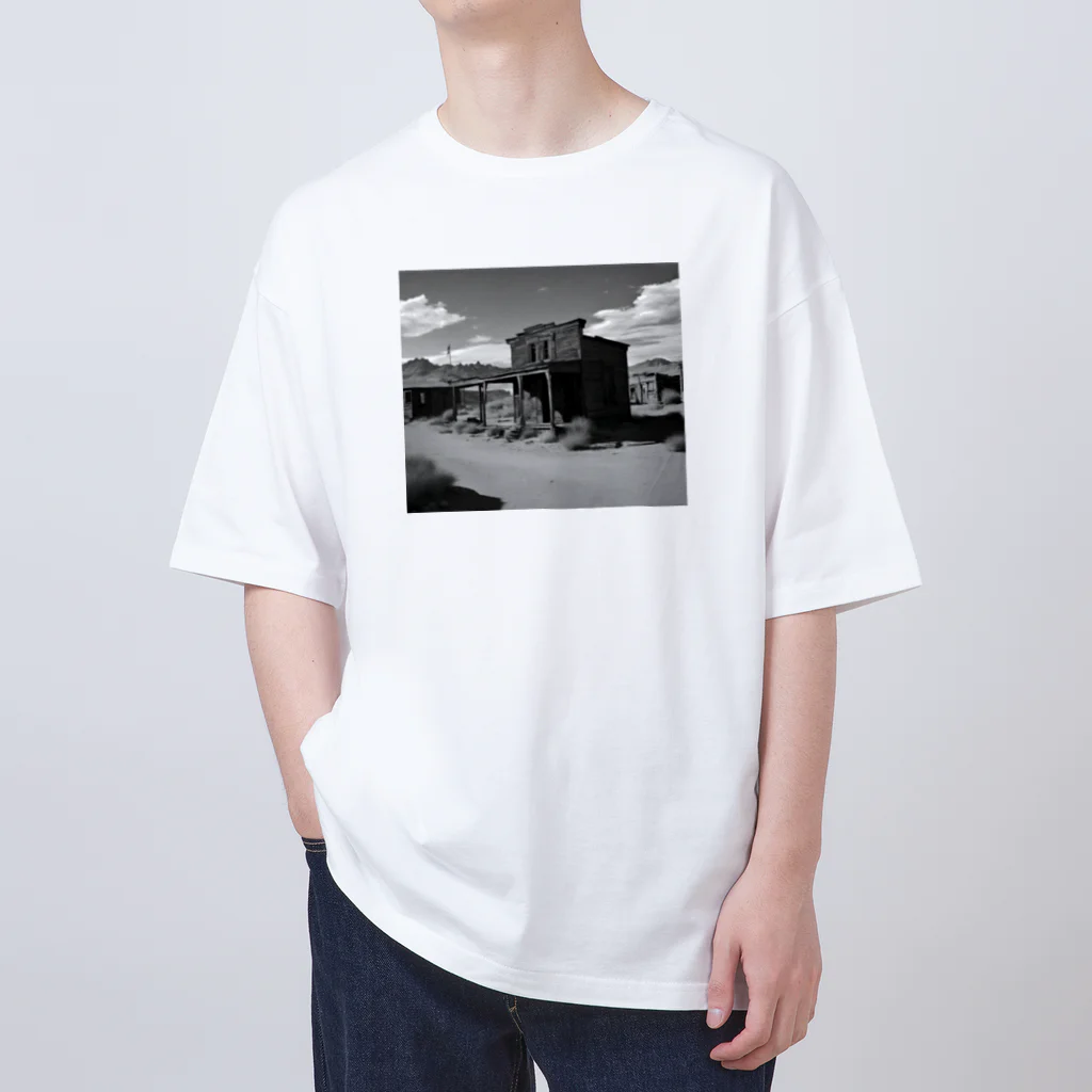 崖っぷちのポニョの"Nostalgia Ville：さびれた町の魅力を感じるグッズ" Oversized T-Shirt