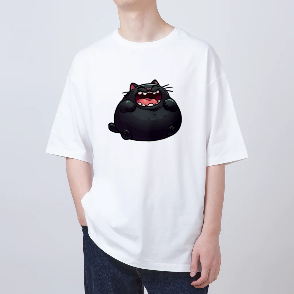 にゃんたれのふとっちょ笑猫プラッシュ Oversized T-Shirt