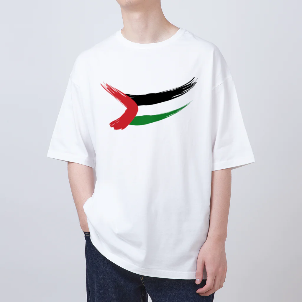 松や SUZURI店のPALESTINE FLAG Oversized T-Shirt