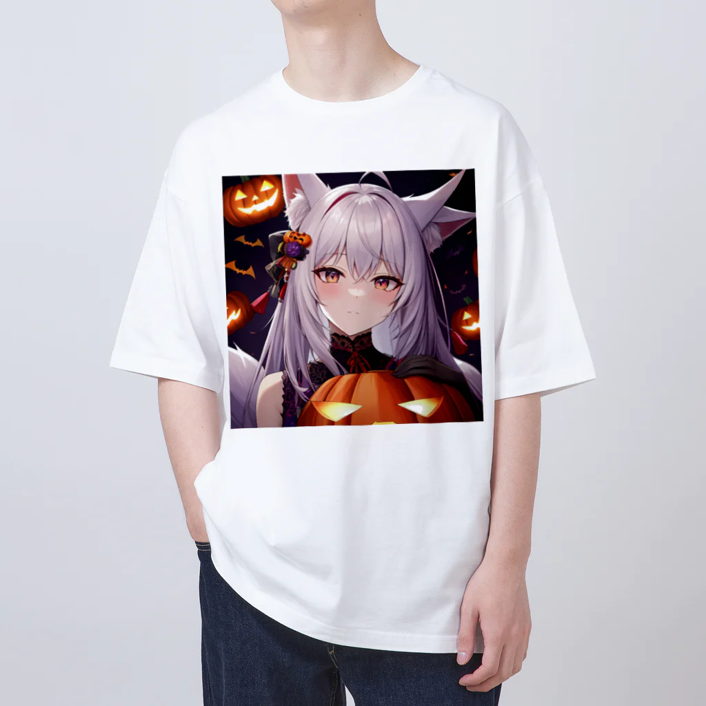 那須モバイル店の魔女っ子　ハロウィン オーバーサイズTシャツ