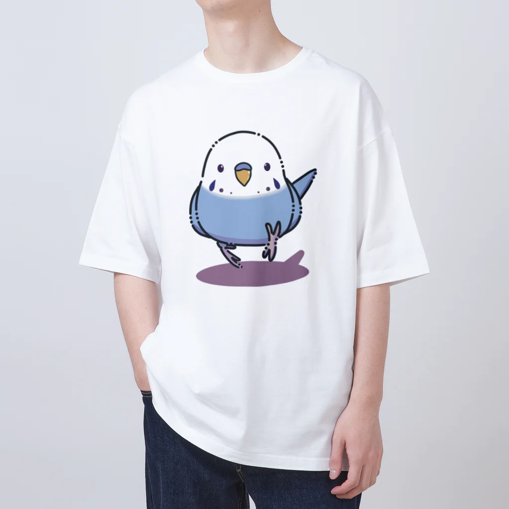 ぽっぽこ本舗のインコ走る Oversized T-Shirt